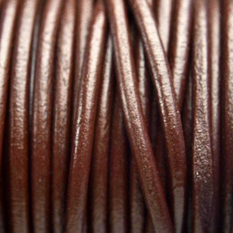 Leer rond DQ donker bruin 4.5mm-Kraaltjes van Renate