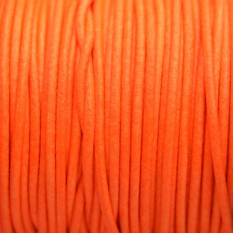 Leer rond DQ fluor oranje 2mm-Kraaltjes van Renate