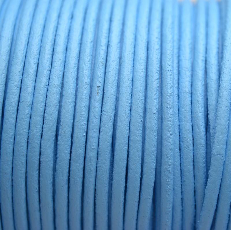 Leer rond DQ licht blauw 2mm-Kraaltjes van Renate