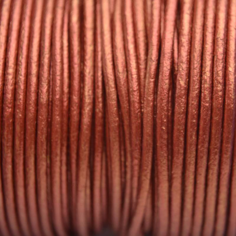 Leer rond DQ metallic koper 2mm-Kraaltjes van Renate