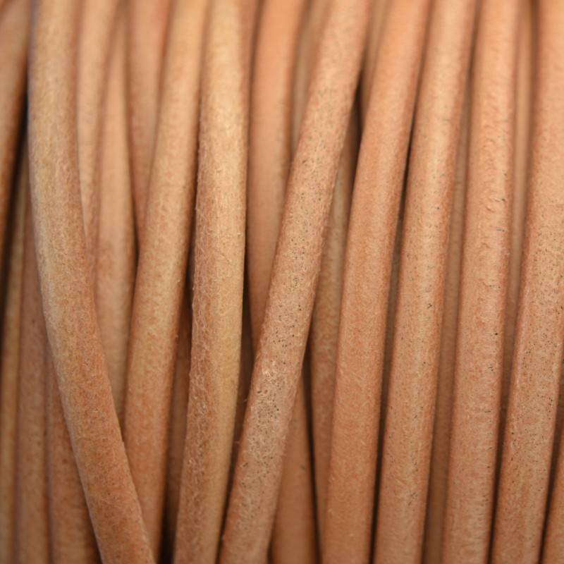 Leer rond DQ naturel 4.5mm - 50cm-Kraaltjes van Renate