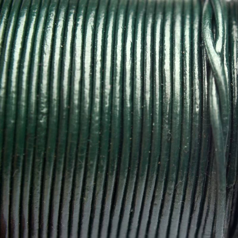 Leer rond donker groen 1mm-Kraaltjes van Renate