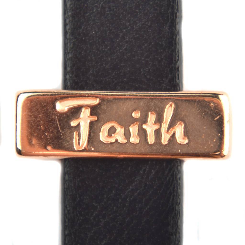 Leerschuiver FAITH Ø10x2.5mm Rosegoud DQ-Kraaltjes van Renate