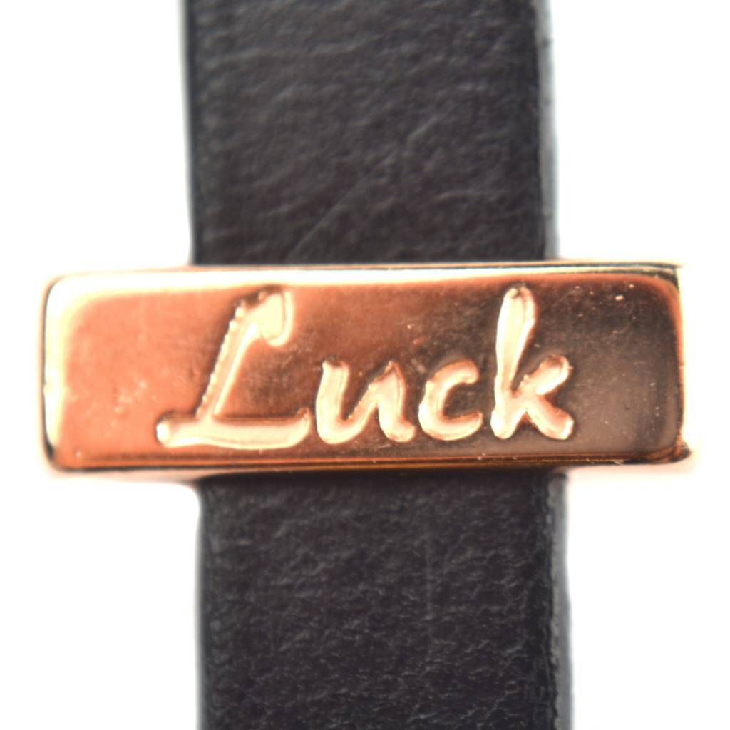 Leerschuiver LUCK Ø10x2.5mm Rosegoud DQ-Kraaltjes van Renate