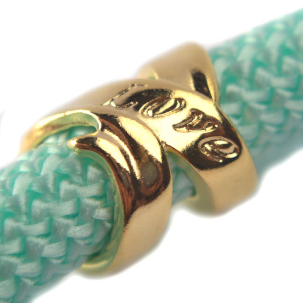 Leerschuiver Love Ø10mm Goud DQ 16x14mm-Kraaltjes van Renate