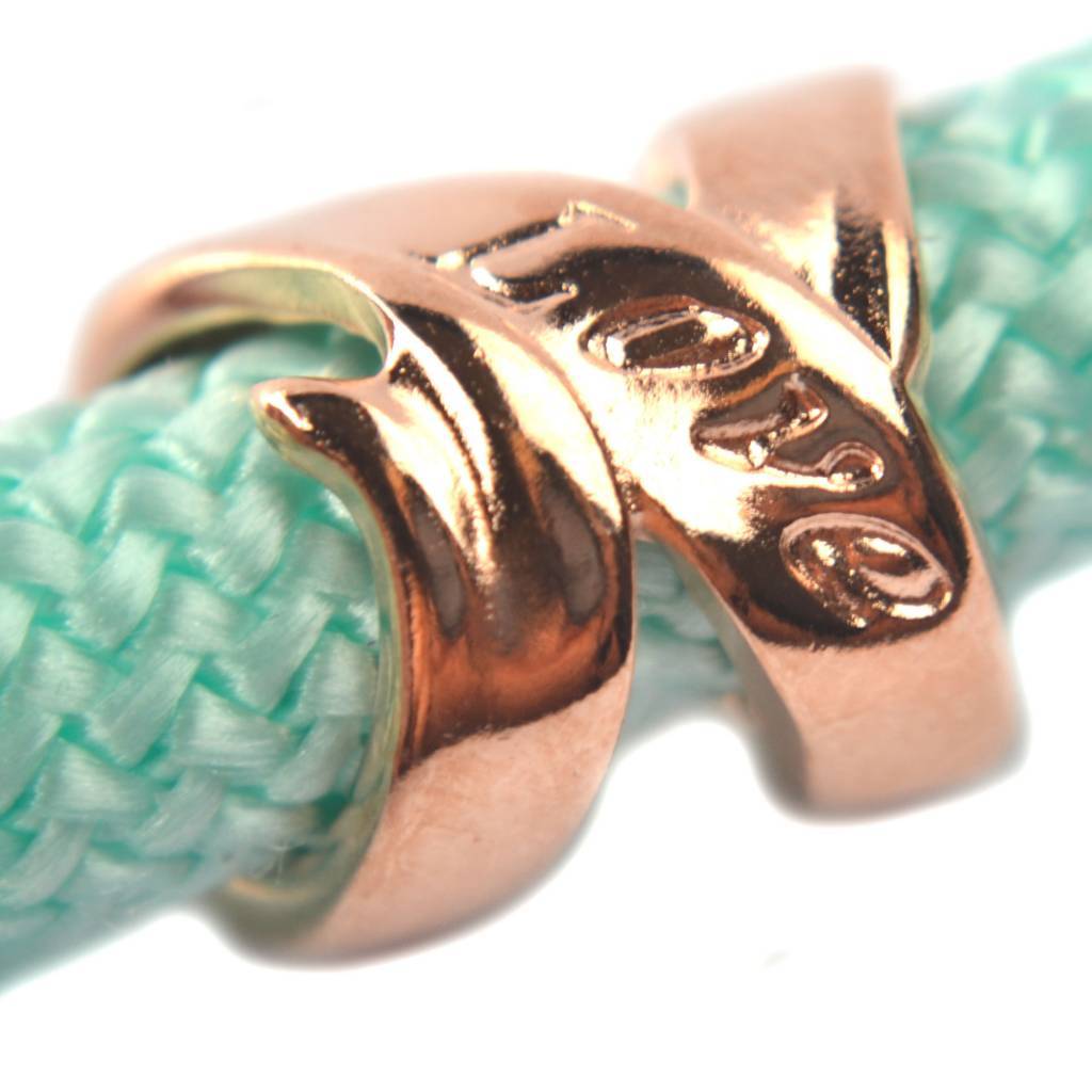 Leerschuiver Love Ø10mm Roségoud DQ 16x14mm-Kraaltjes van Renate