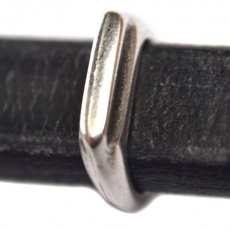 Leerschuiver Ø10x6mm metaal zilver DQ 13mm-Kraaltjes van Renate