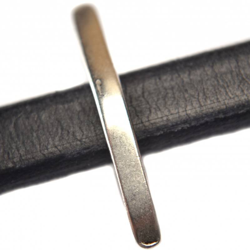 Leerschuiver Ø10x6mm metaal zilver DQ 32mm-Kraaltjes van Renate