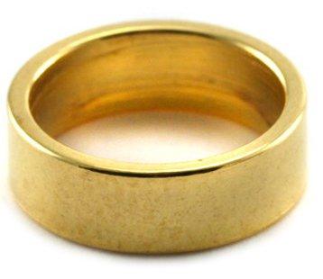 Leerschuiver Ring Ø10mm Goud DQ 12x4mm-Kraaltjes van Renate