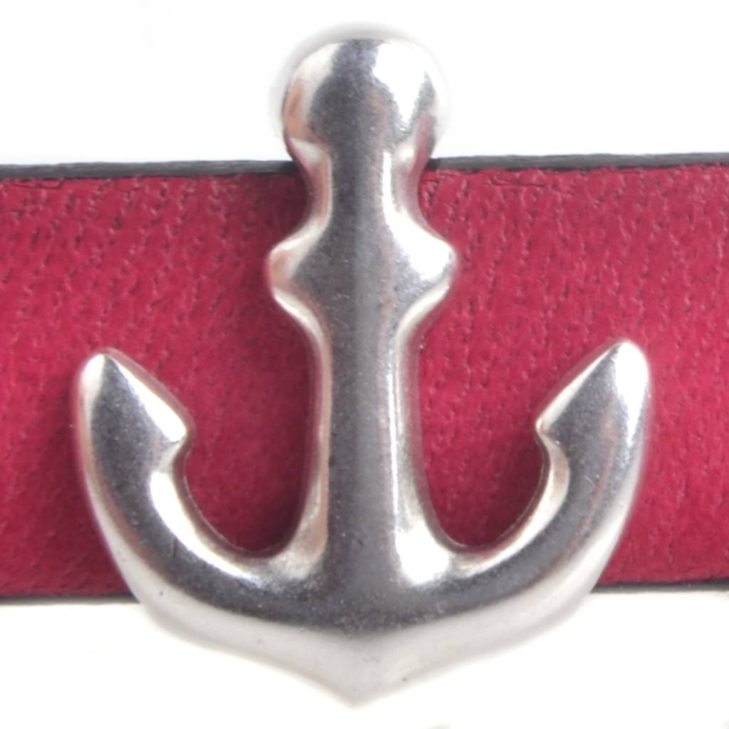 Leerschuiver anker Ø10x2.5mm Zilver DQ-Kraaltjes van Renate