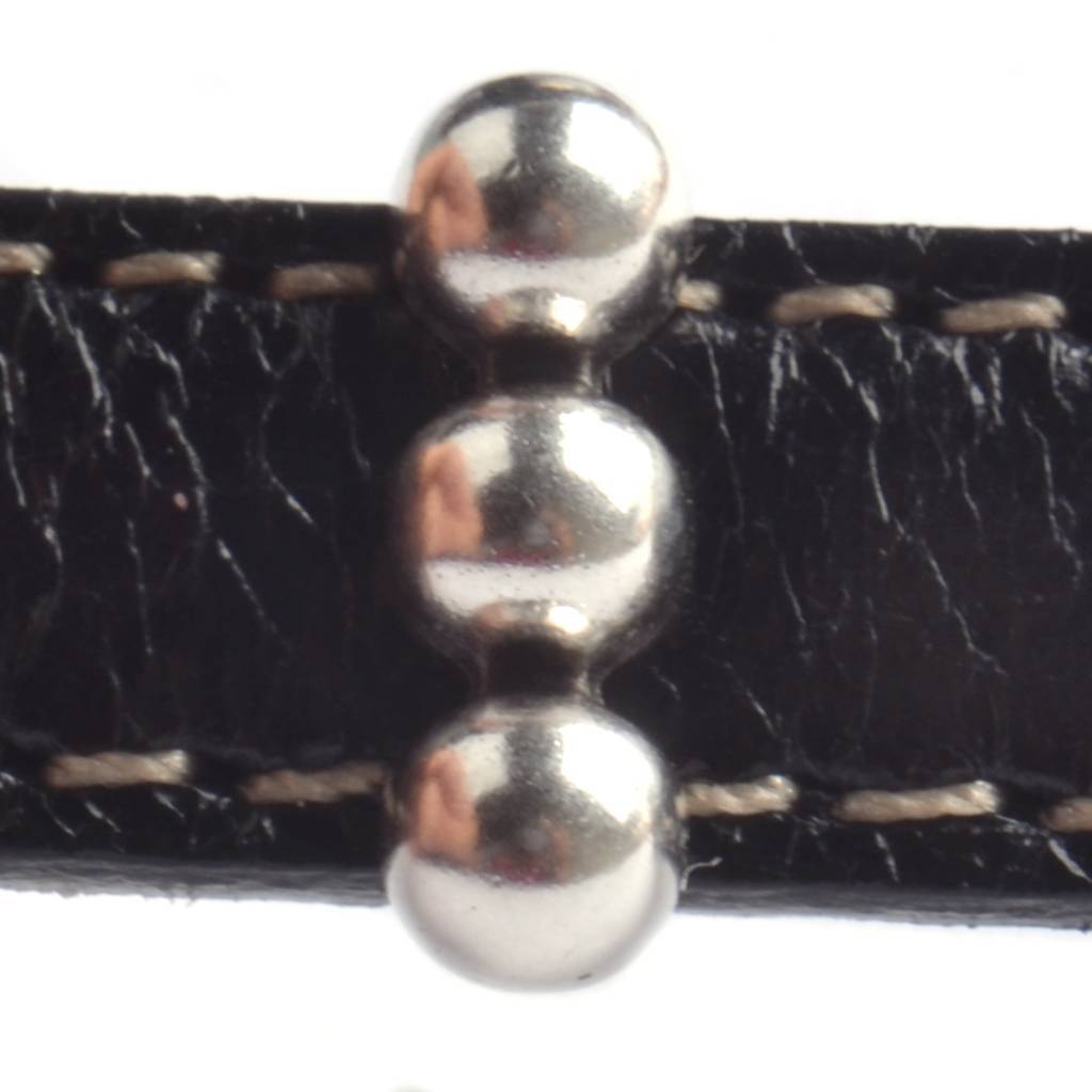 Leerschuiver bolletje Ø10x2.5mm Zilver DQ-Kraaltjes van Renate