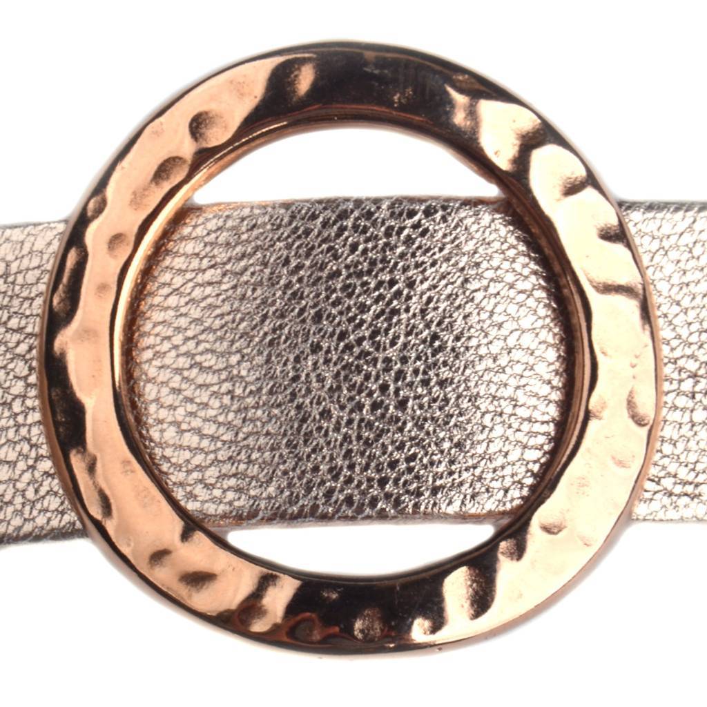 Leerschuiver cirkel L Ø20x2mm Rosegoud DQ-Kraaltjes van Renate