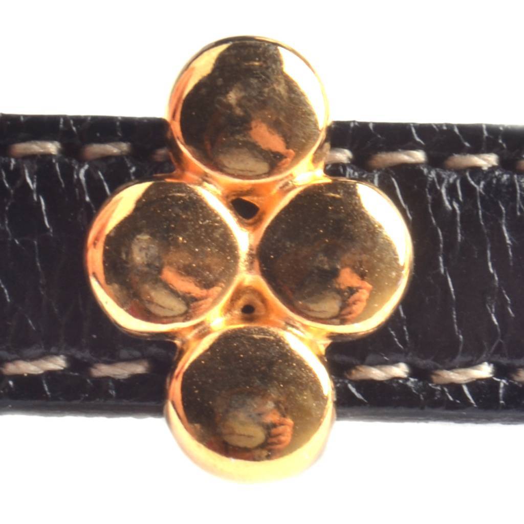 Leerschuiver dots Ø10x2.5mm Goud DQ-Kraaltjes van Renate