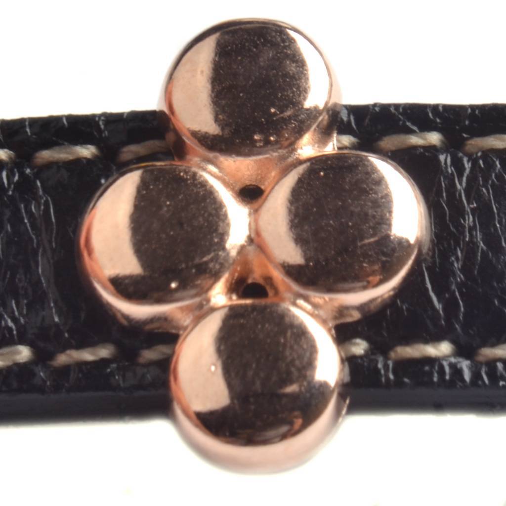 Leerschuiver dots Ø10x2.5mm Rosegoud DQ-Kraaltjes van Renate