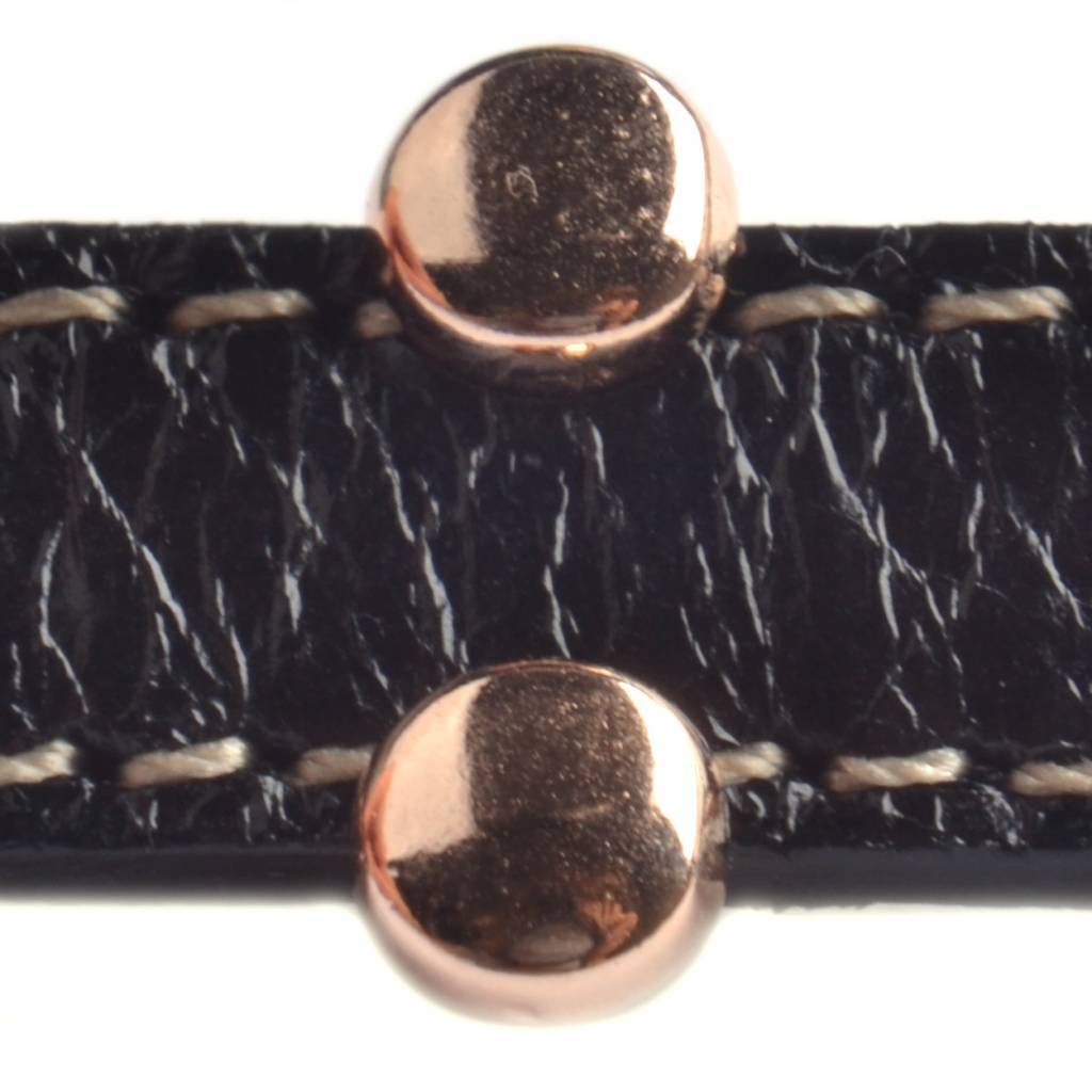 Leerschuiver dots Ø10x2.5mm Rosegoud DQ-Kraaltjes van Renate