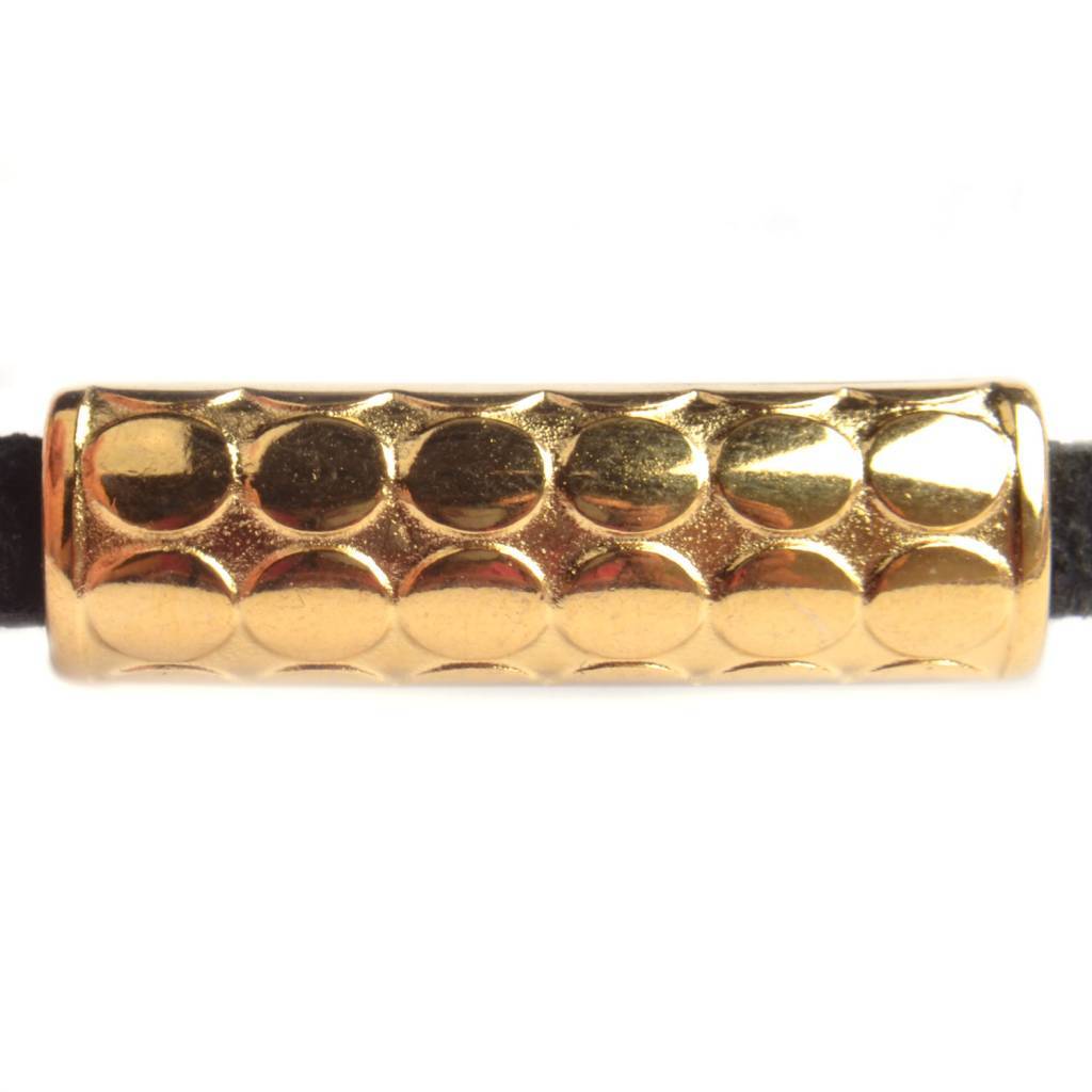 Leerschuiver dots Ø5x2.5mm Goud DQ-Kraaltjes van Renate