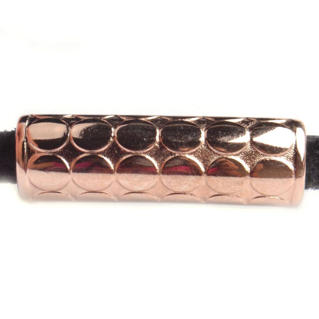 Leerschuiver dots Ø5x2.5mm Rosegoud DQ-Kraaltjes van Renate