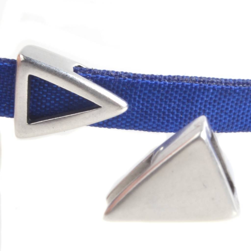 Leerschuiver driehoek Ø5x2.5mm Zilver DQ-Kraaltjes van Renate