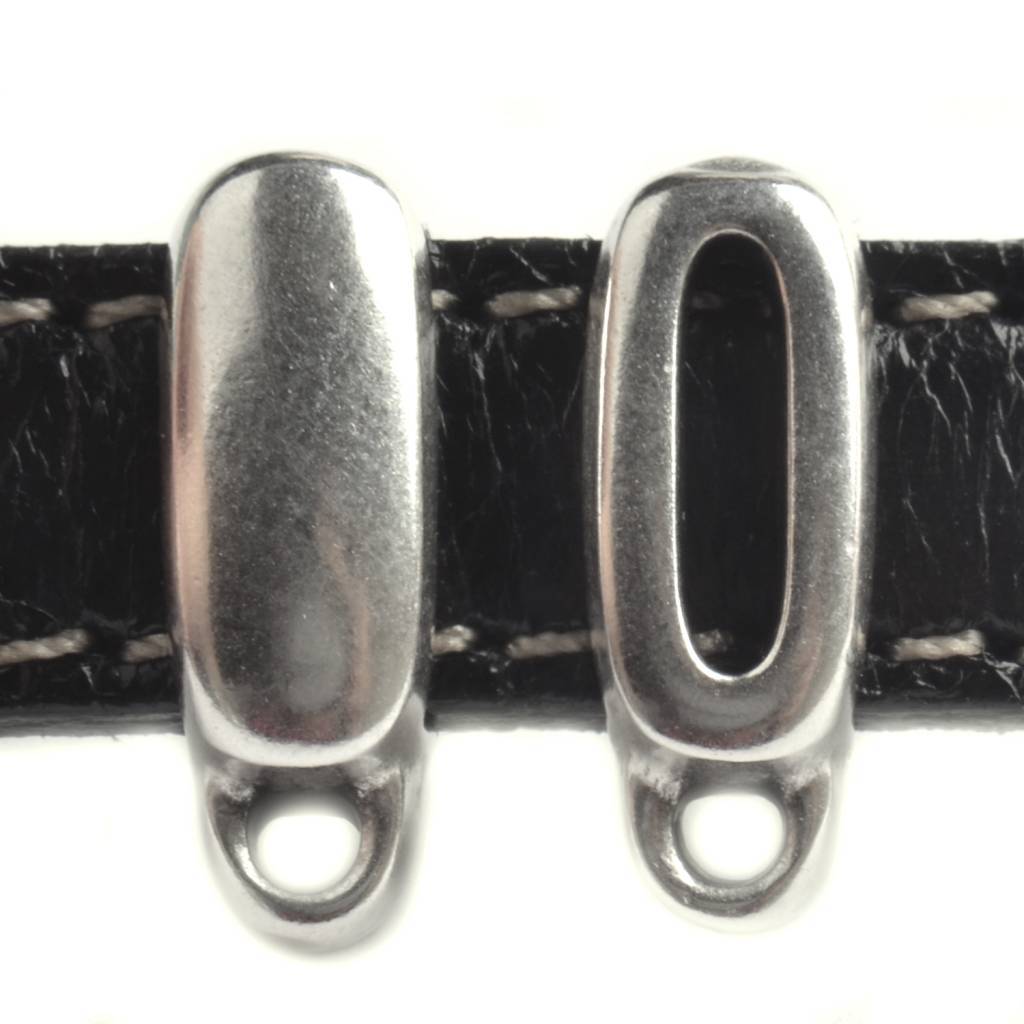 Leerschuiver met oog Ø10x2.5mm Zilver DQ-Kraaltjes van Renate