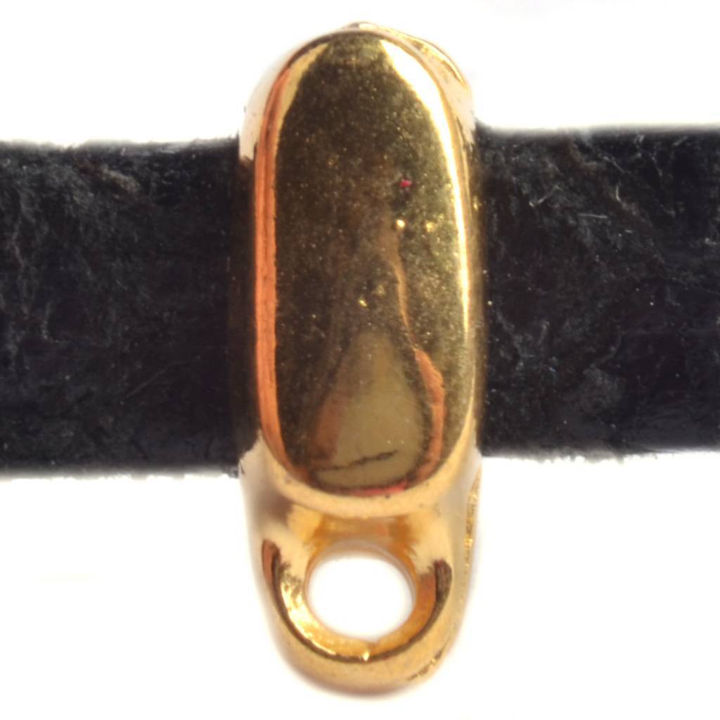 Leerschuiver met oog Ø5x2mm Goud DQ-Kraaltjes van Renate