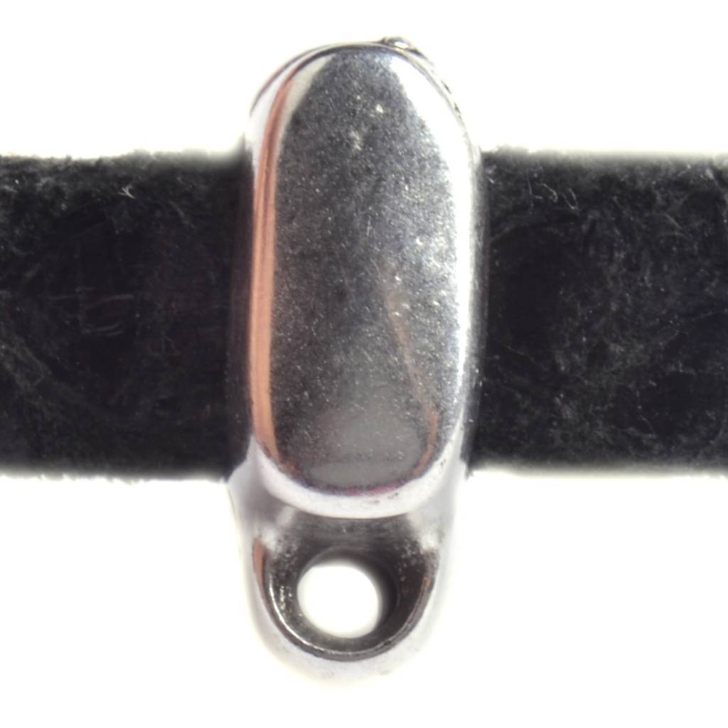 Leerschuiver met oog Ø5x2mm Zilver DQ-Kraaltjes van Renate