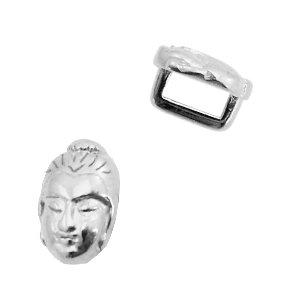 Leerschuiver metaal Buddha Ø5x2mm Zilver DQ-Kraaltjes van Renate