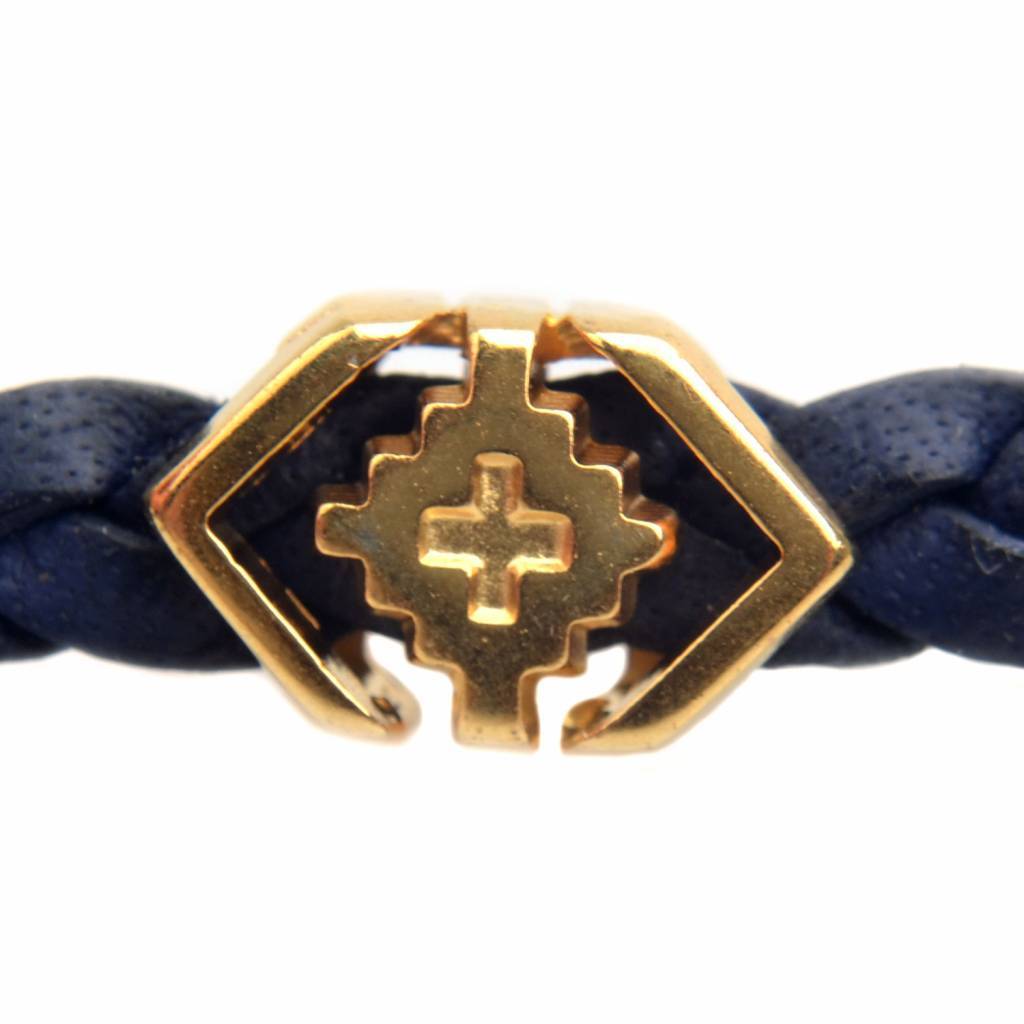 Leerschuiver metaal boho Ø5x2mm Goud DQ 12x7,5mm-Kraaltjes van Renate