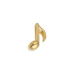 Leerschuiver muzieknoot Goud 24K DQ 7x13mm-bedels-Kraaltjes van Renate