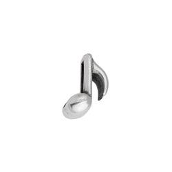 Leerschuiver muzieknoot Zilver DQ 7x13mm-bedels-Kraaltjes van Renate