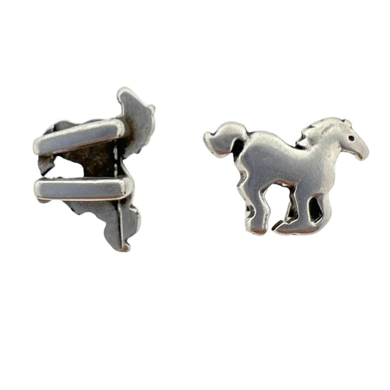 Leerschuiver paard zilver 12.7x8.8mm DQ-leerschuivers-Kraaltjes van Renate