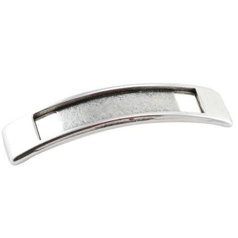 Leerschuiver plaatje Ø5x2.5mm Zilver DQ 36x8mm-Kraaltjes van Renate