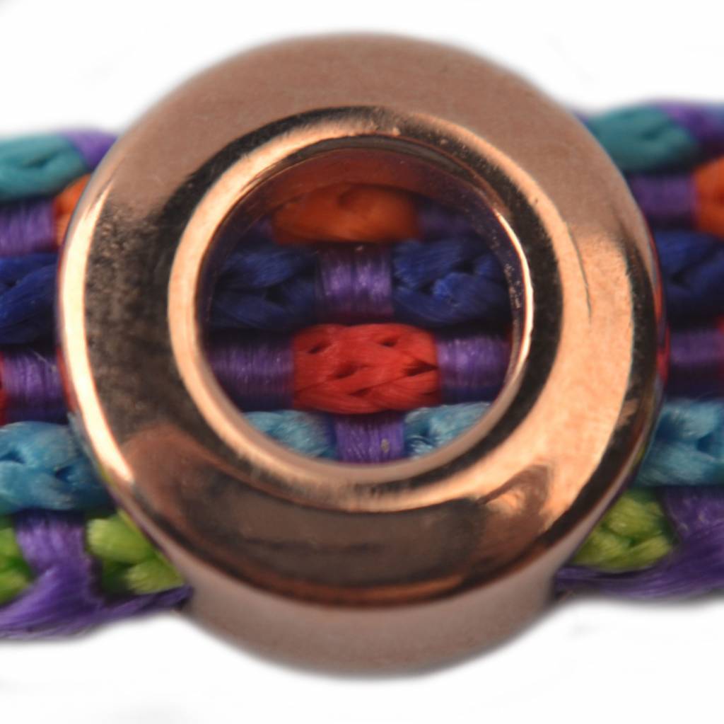 Leerschuiver rond Ø10x2.5mm roségoud DQ 14mm-Kraaltjes van Renate
