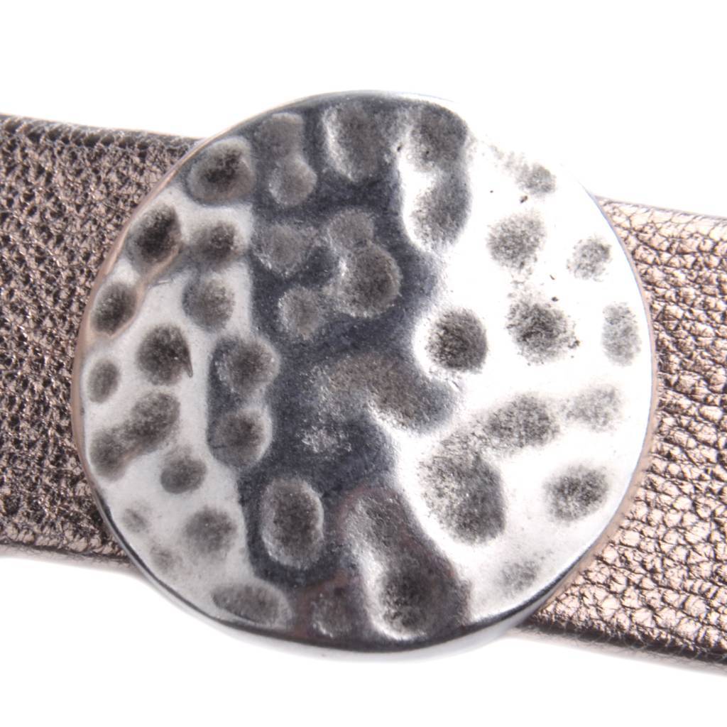 Leerschuiver rond Ø20x2mm Zilver DQ-Kraaltjes van Renate