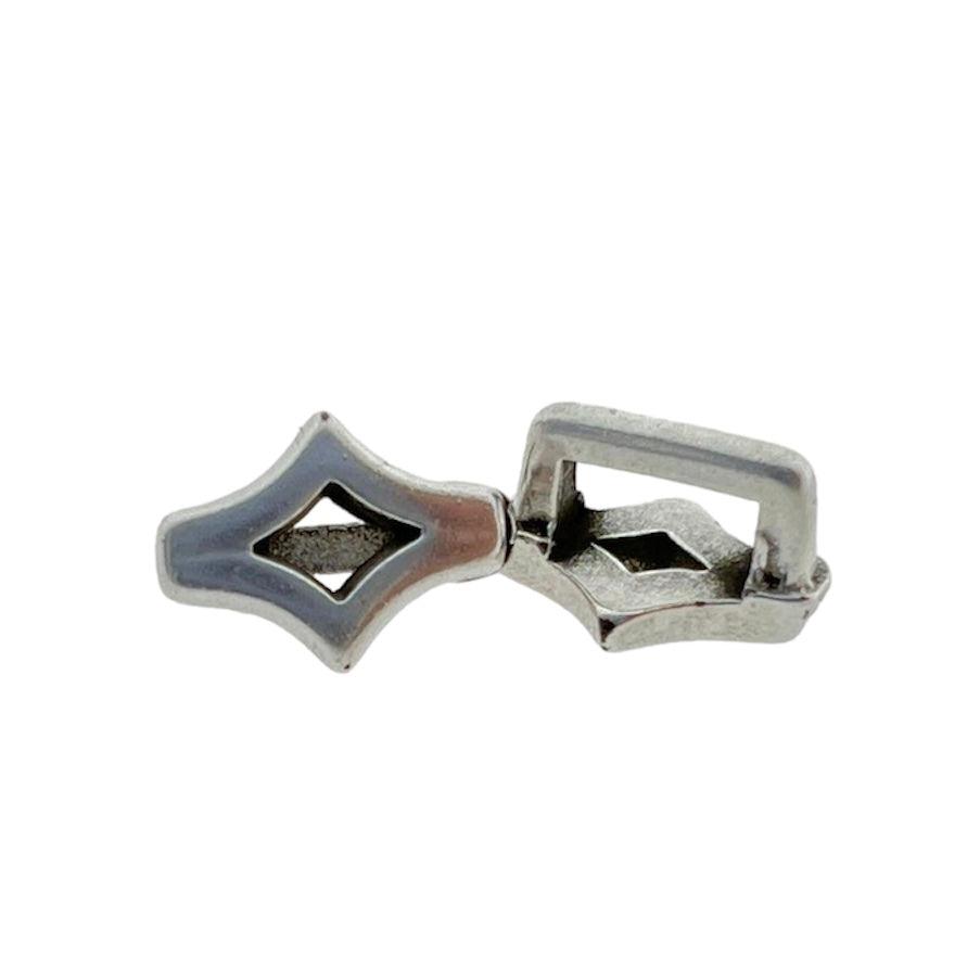 Leerschuiver vlieger zilver 6.4x9.1mm DQ-leerschuivers-Kraaltjes van Renate