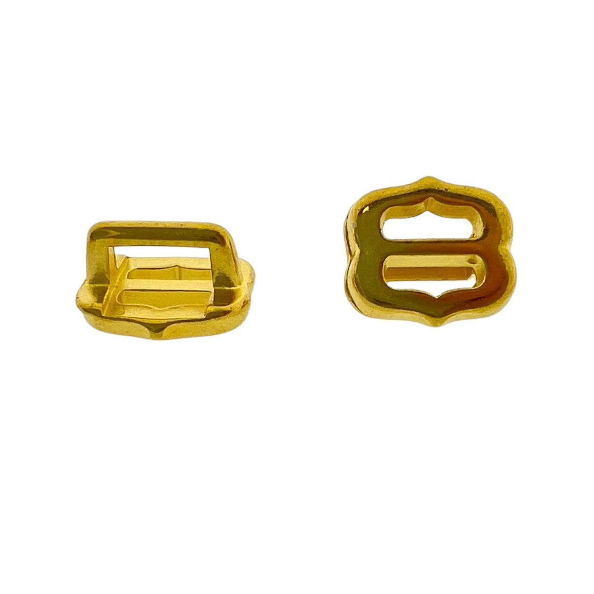 Leerschuiver spanish tile goud 8.3x9.1mm DQ-leerschuivers-Kraaltjes van Renate