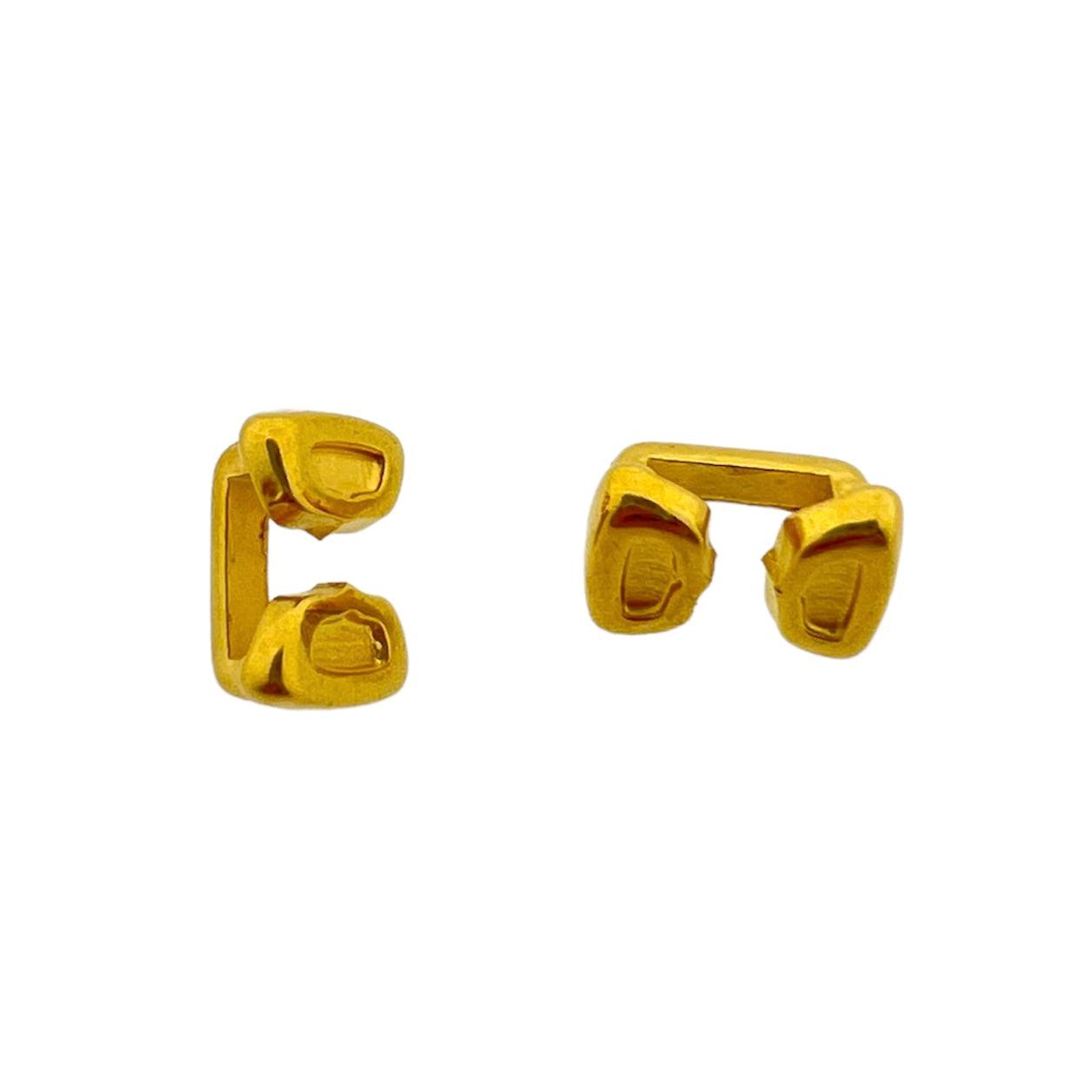 Leerschuiver spanish twins goud 6.4x8.6 DQ-leerschuivers-Kraaltjes van Renate