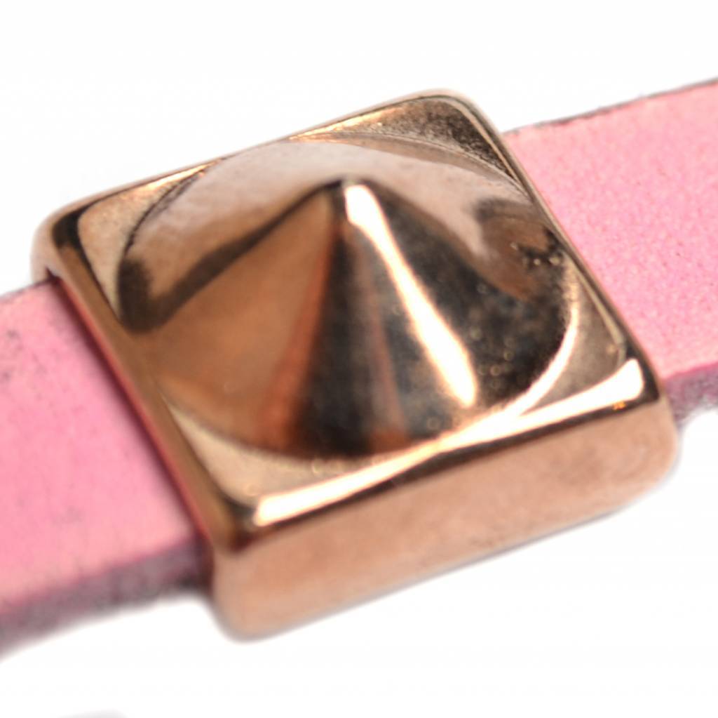Leerschuiver spike Ø10x2.5 Rosegoud DQ 14mm-Kraaltjes van Renate