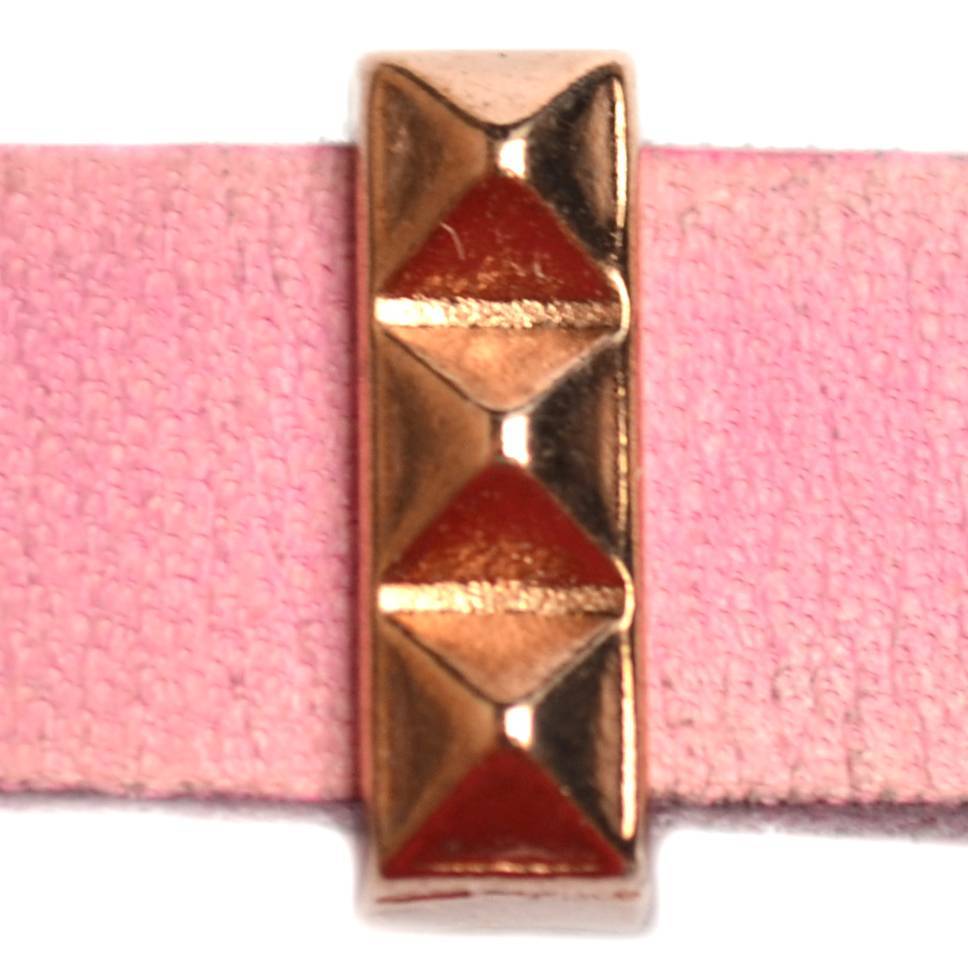 Leerschuiver spikes Ø10x2.5 Rosegoud DQ 13x5mm-Kraaltjes van Renate