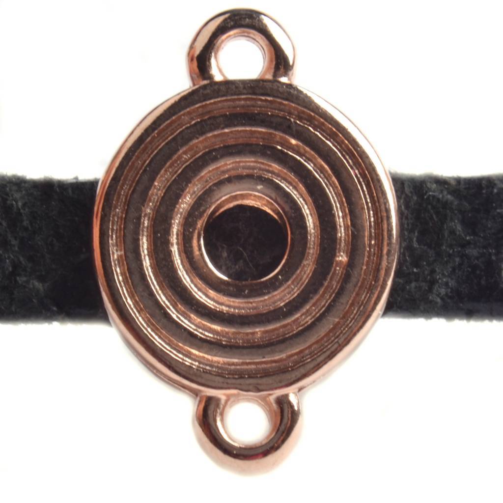 Leerschuiver spiraal met oogjes Ø5x2mm Rosegoud DQ-Kraaltjes van Renate