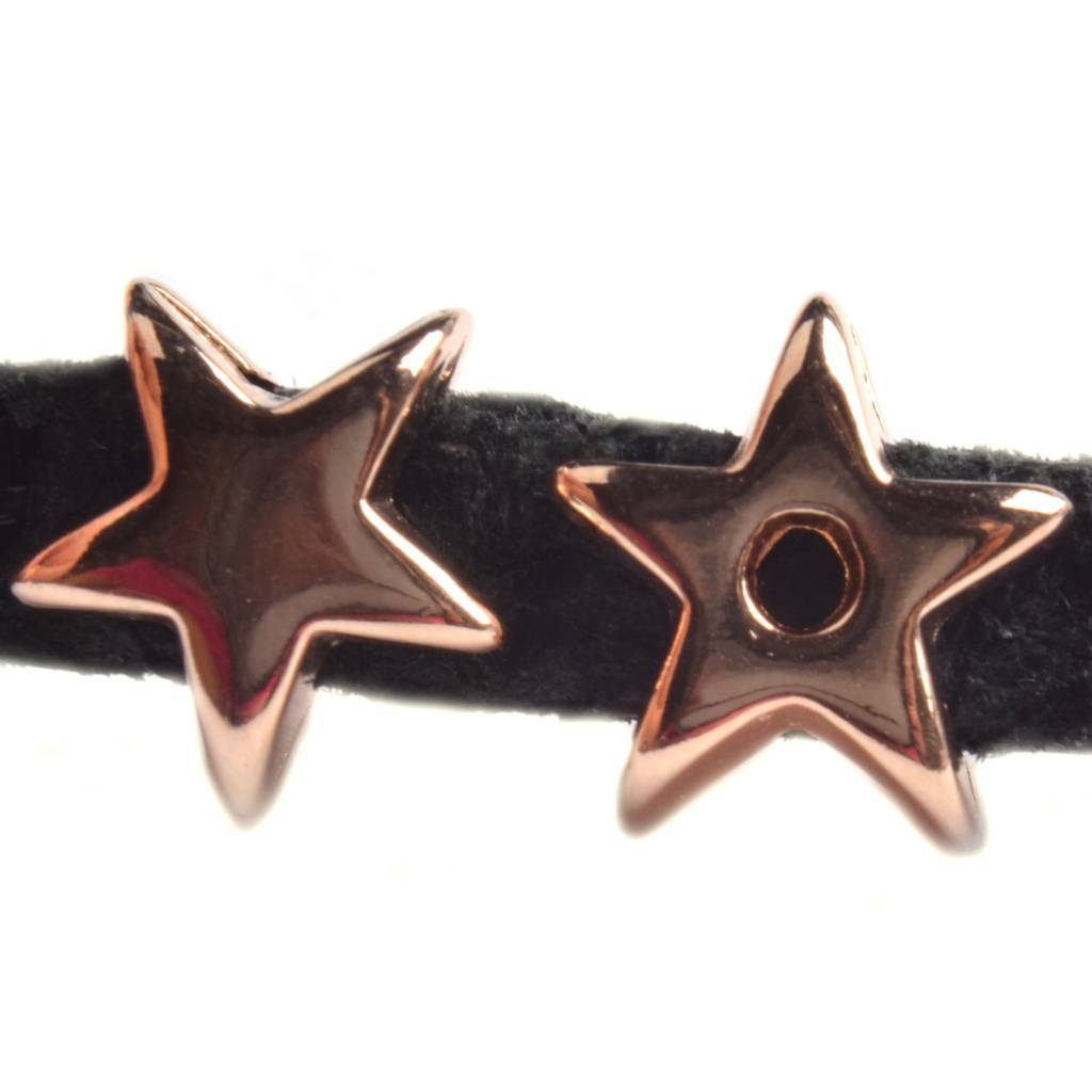 Leerschuiver ster Ø5x2mm Rosegoud DQ-Kraaltjes van Renate