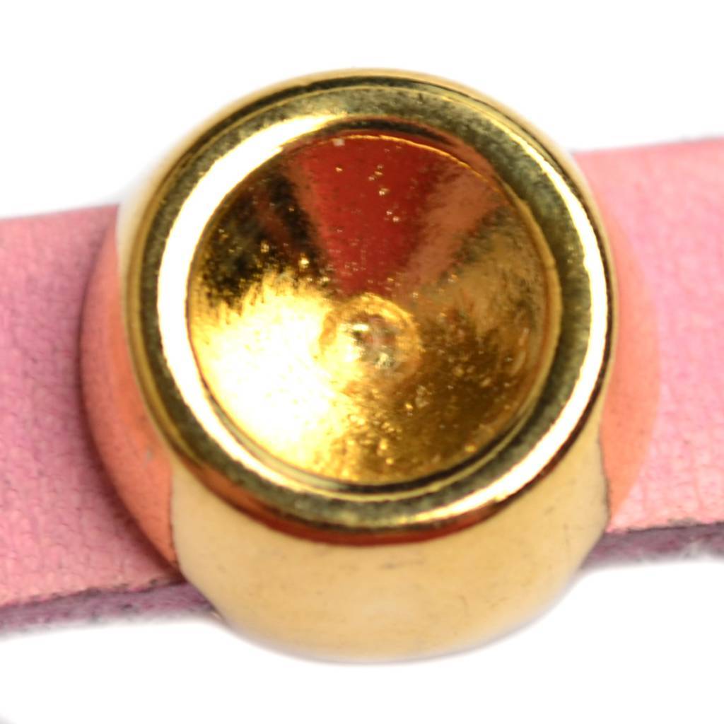 Leerschuiver swarovski SS39 Ø10x2.5 Goud DQ 14mm-Kraaltjes van Renate