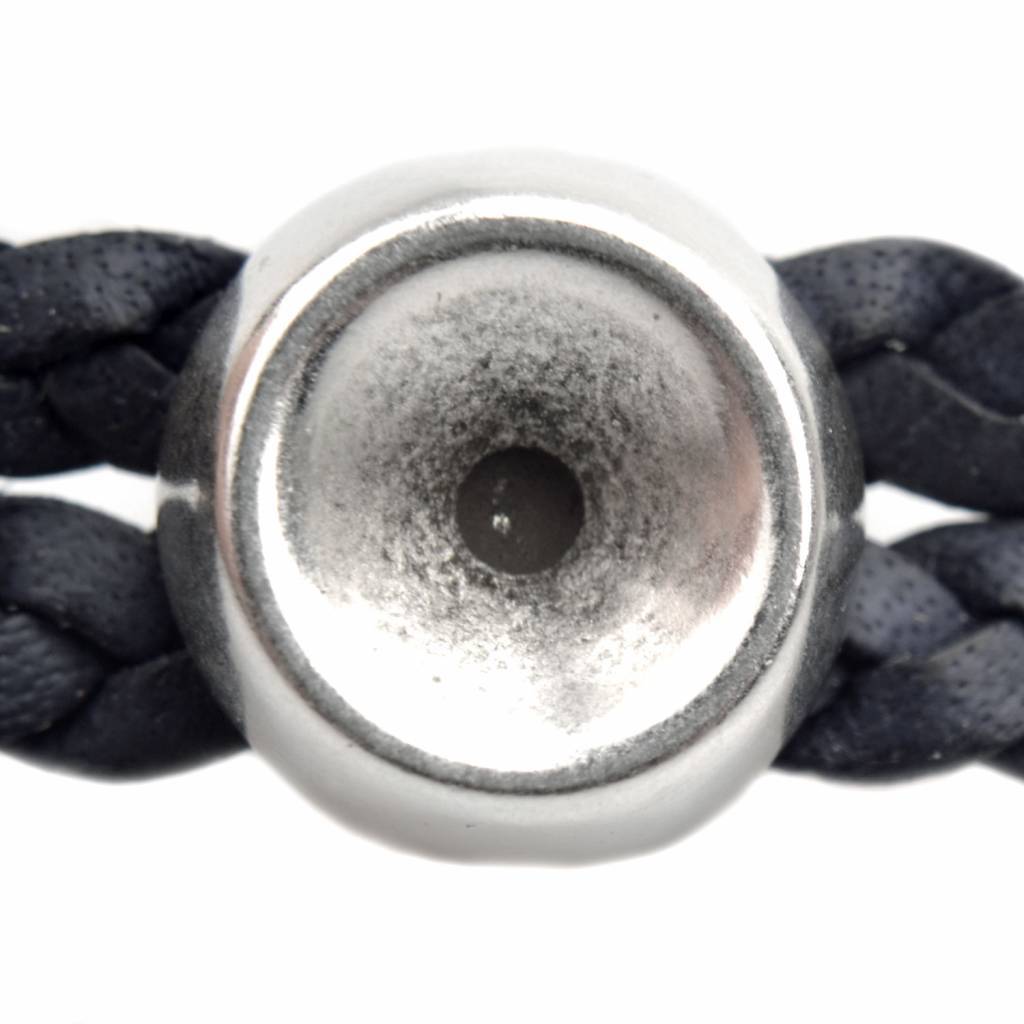 Leerschuiver swarovski SS39 Ø10x2.5 Zilver DQ 14mm-Kraaltjes van Renate