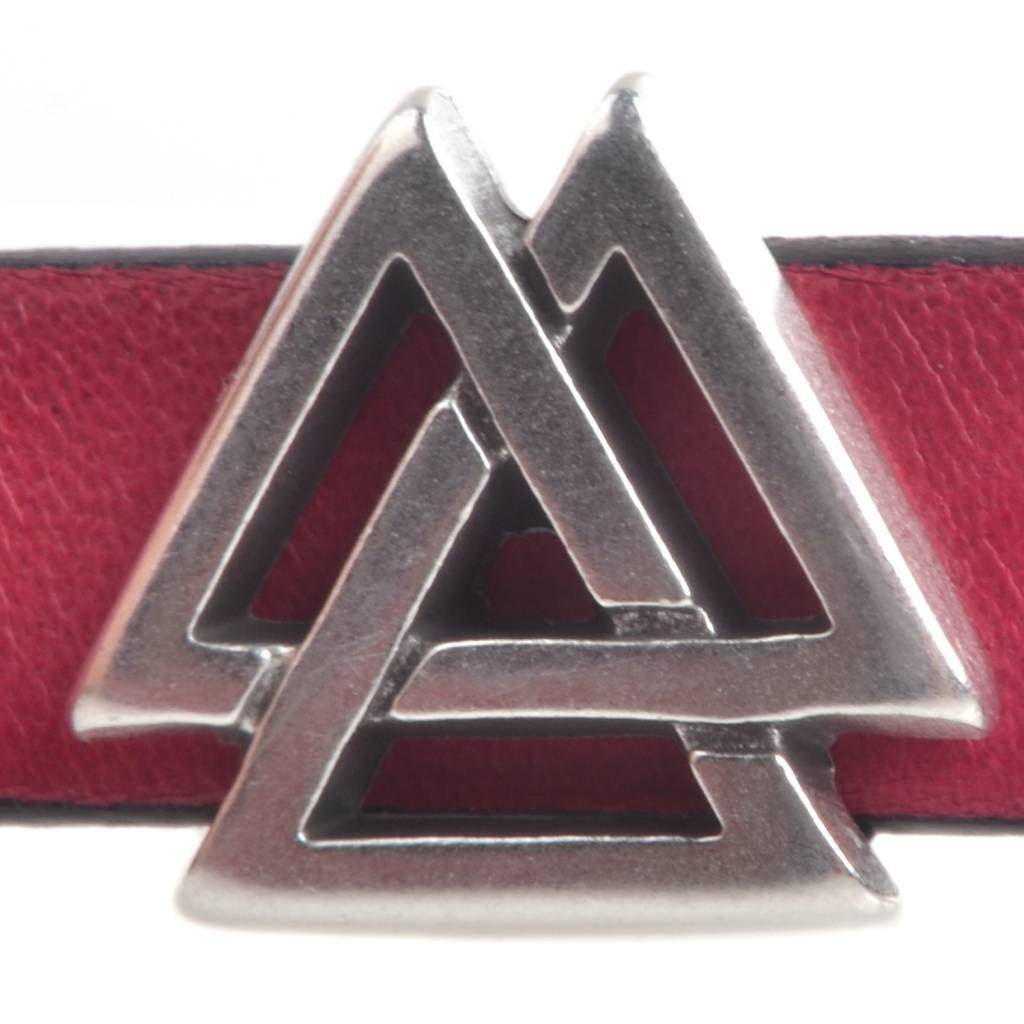 Leerschuiver triangel Ø10x2.5mm Zilver DQ-Kraaltjes van Renate