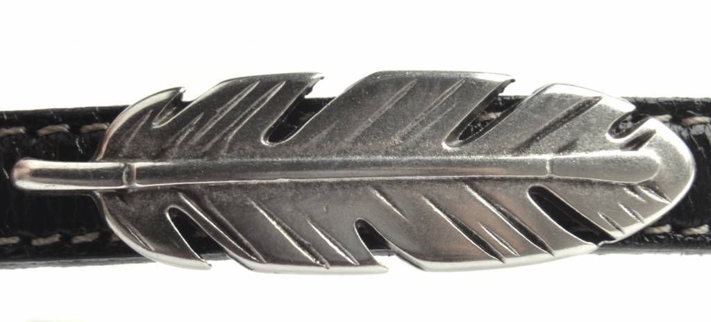 Leerschuiver veer Ø10x2.5mm Zilver DQ-Kraaltjes van Renate