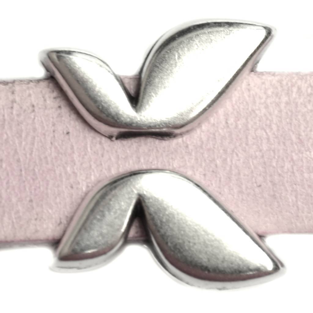 Leerschuiver vlinder Ø10x2.5 Zilver DQ 16mm-Kraaltjes van Renate
