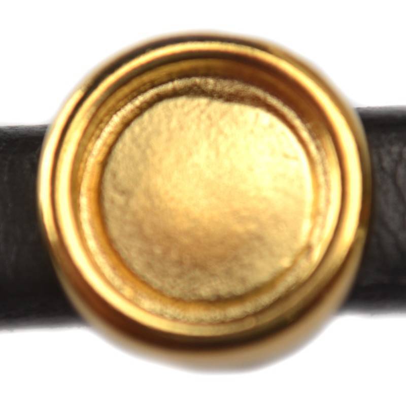 Leerschuiver voor cabochon 12mm Ø10x6mm metaal goud DQ-Kraaltjes van Renate