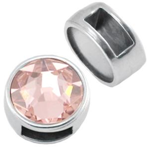 Leerschuiver voor swarovski SS34 of 7mm Ø5x2mm Zilver DQ-Kraaltjes van Renate