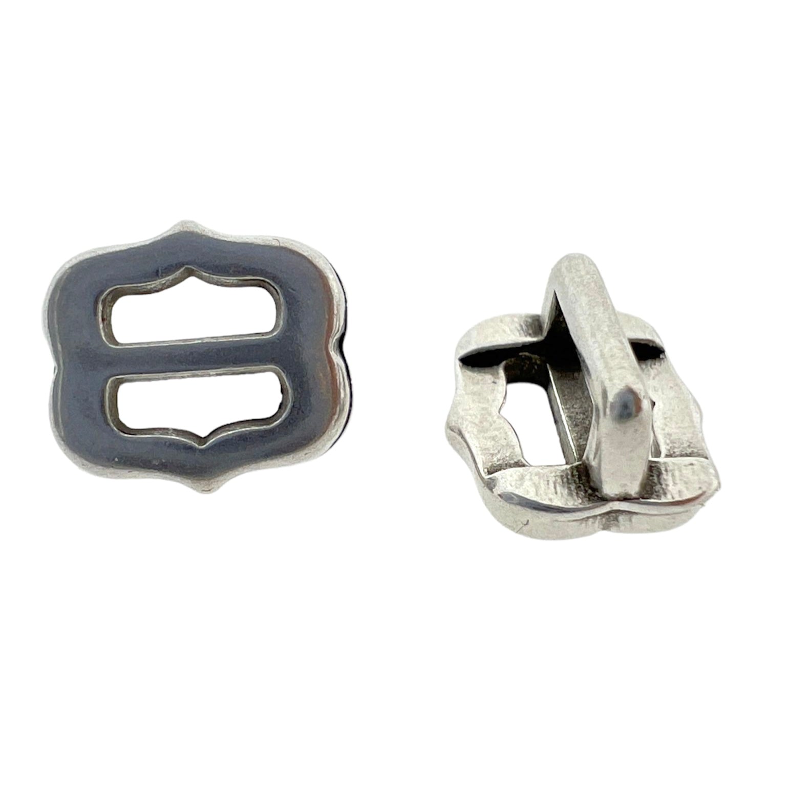 Leerschuiver wire motief zilver 8.3x9.1 DQ-leerschuivers-Kraaltjes van Renate