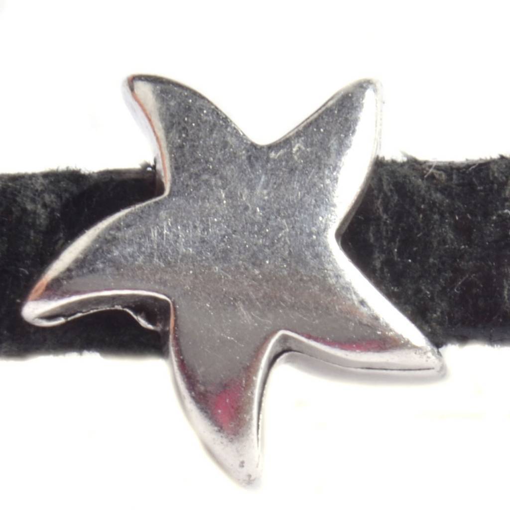 Leerschuiver zeester Ø5x2mm Zilver DQ-Kraaltjes van Renate