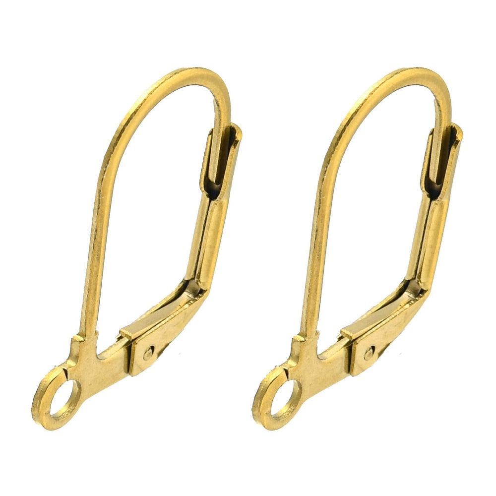Leverback Oorhaken Premium RVS Goud 18mm - per paar (kopie)-Onderdelen-Kraaltjes van Renate